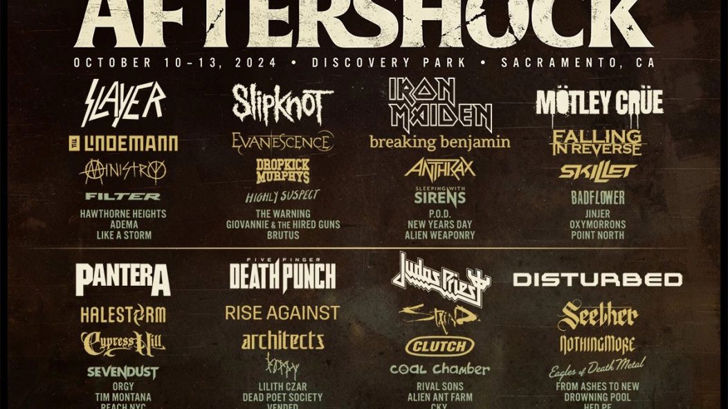 Aftershock 2024 lineup (Slayer, Iron Maiden, ICP, Slipknot, Mötley