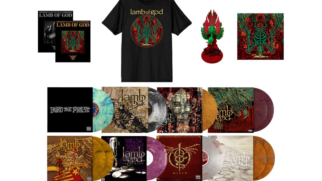 Lamb of God: new limited color vinyl variants, magazine, t-shirt