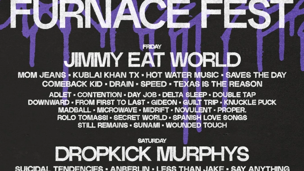 Furnace Fest 2025 lineup: Knocked Loose, Jimmy Eat World, Texas Is