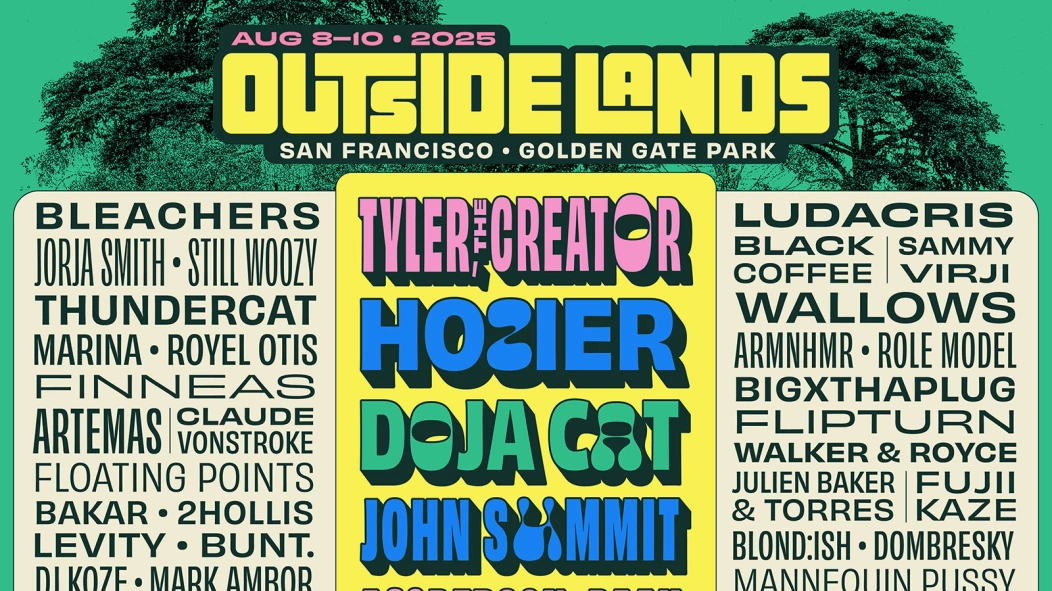 Outside Lands 2025 lineup (Tyler the Creator, Doja Cat, Vampire