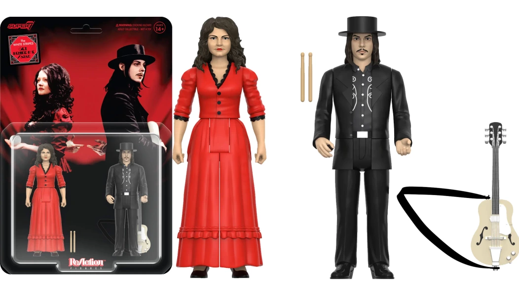 未開封 THE WHITE STRIPES 缶バッジ 6個セット ツアーグッズ The White Stripes 'Get Behind Me Satan' action figures announced