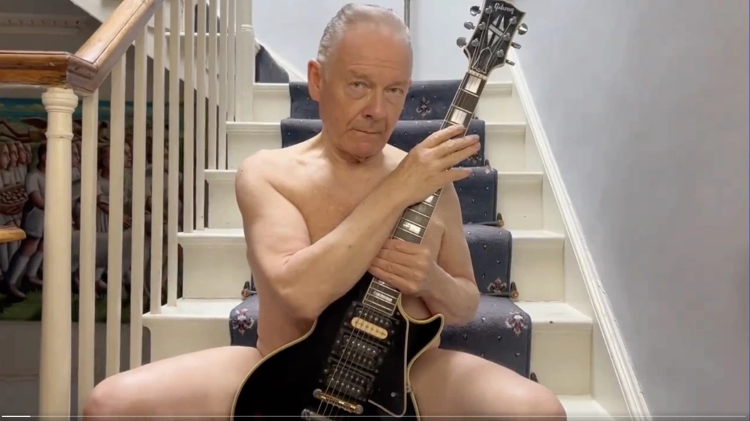 Robert Fripp bares almost all in OnlyFans video for April Fool's Day