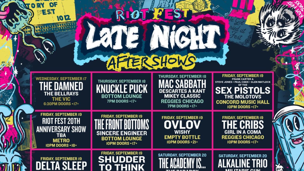 Riot Fest 2025 aftershows crop