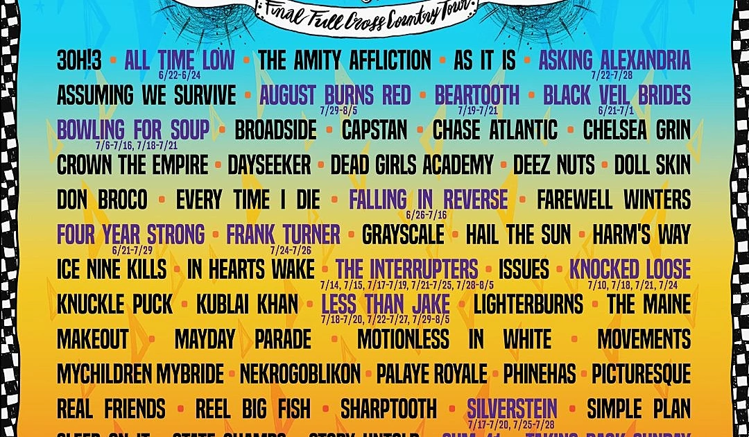 Warped Tour reveals lineup for final tour