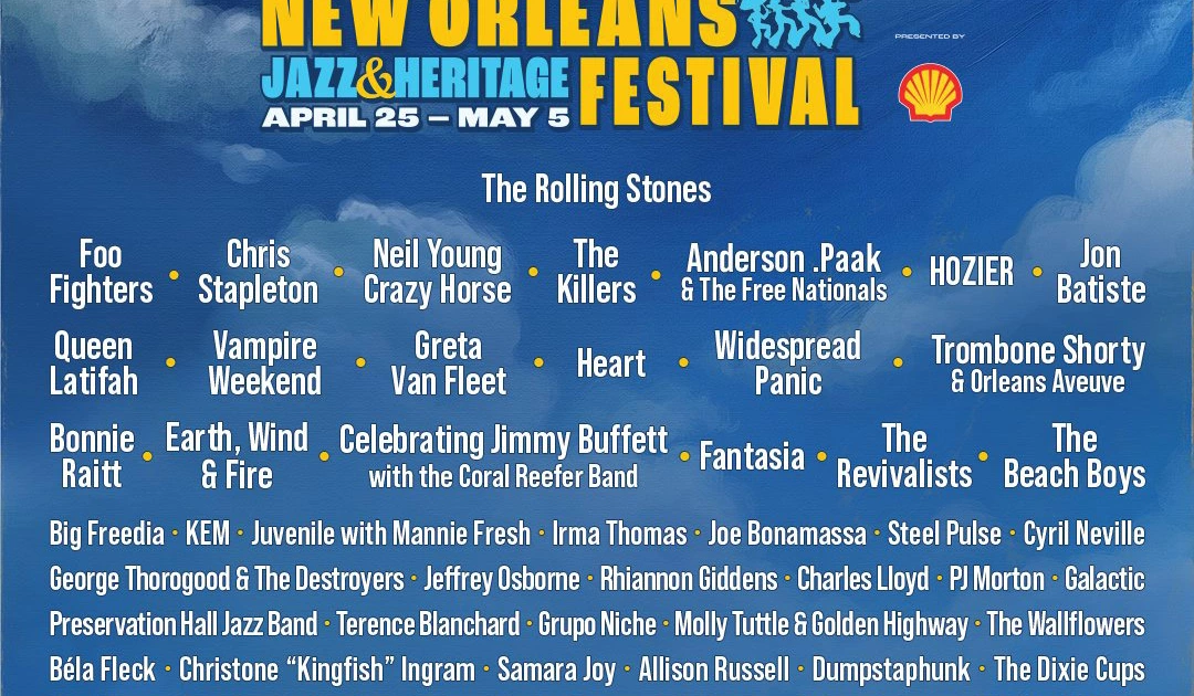 NOLA JazzFest 2024 lineup: Rolling Stones, Neil Young, Chris
