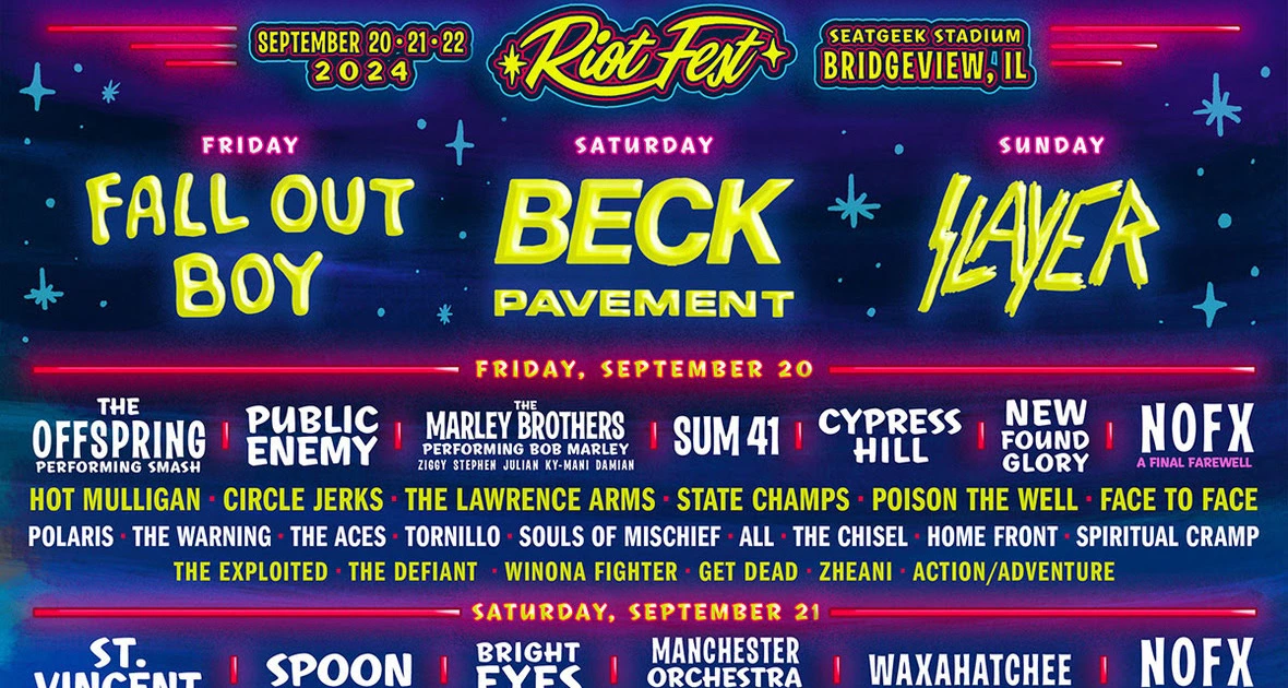 Riot Fest announces 2024 lineup by day