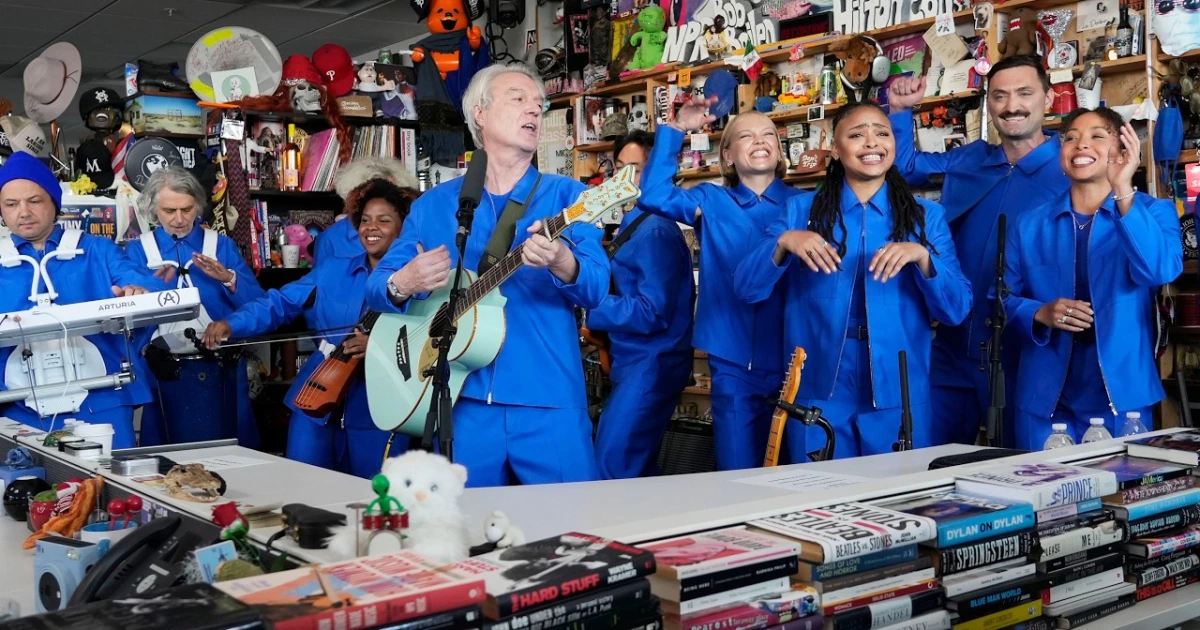 Watch David Byrne’s Tiny Desk concert & listen to his “Christmas Music for People Who Hate Christmas Music” playlist