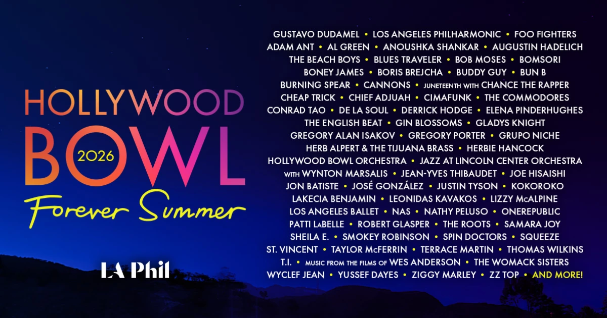 Hollywood Bowl's 2026 season includes Foo Fighters & St. Vincent with orchestras & more