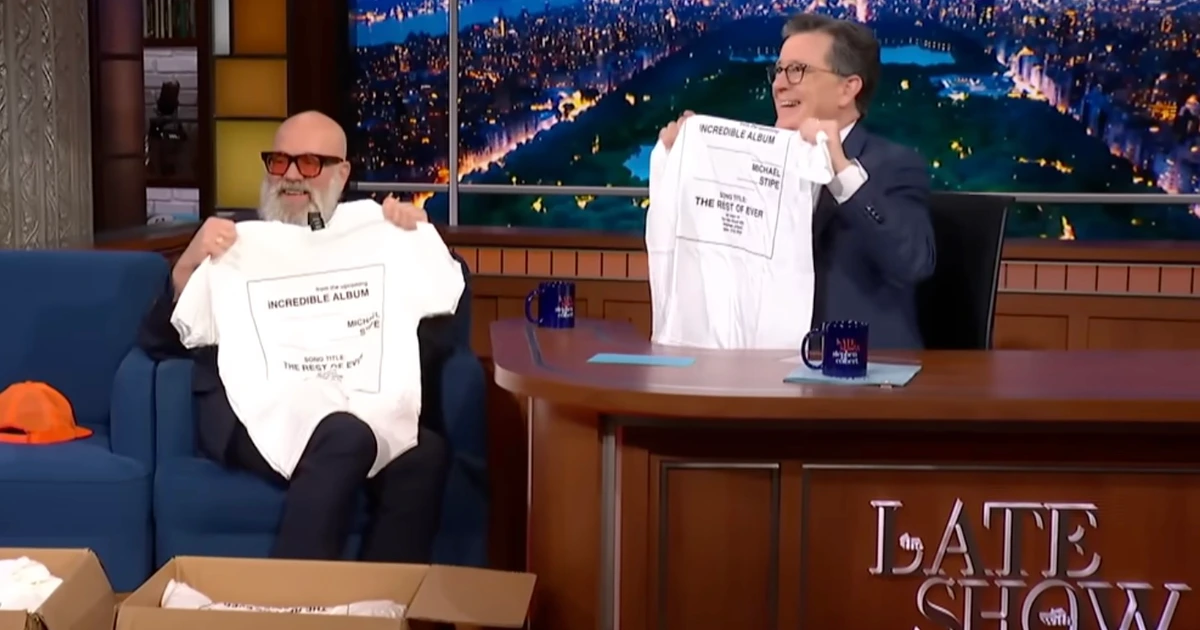 Michael Stipe debuts new song on Colbert, says solo album will be out "at the end of the year"