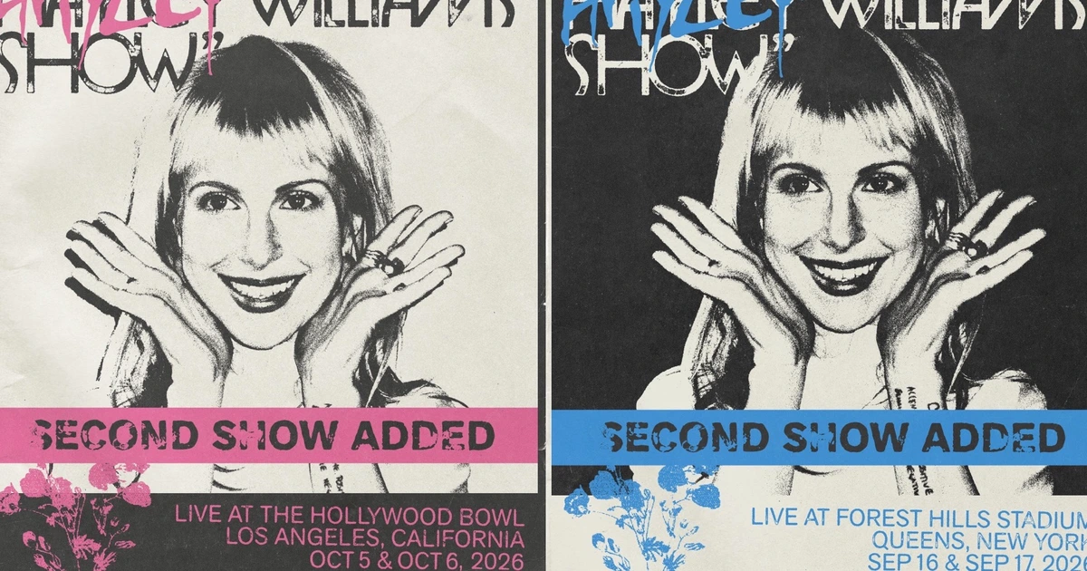 Hayley Williams adds 2nd shows at Hollywood Bowl and Forest Hills Stadium