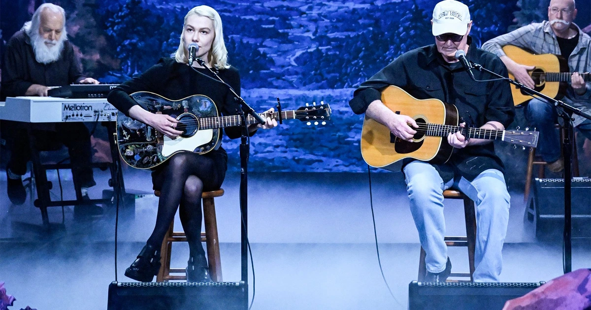 Phoebe Bridgers backed by older men in 2nd surprise Fallon performance this week