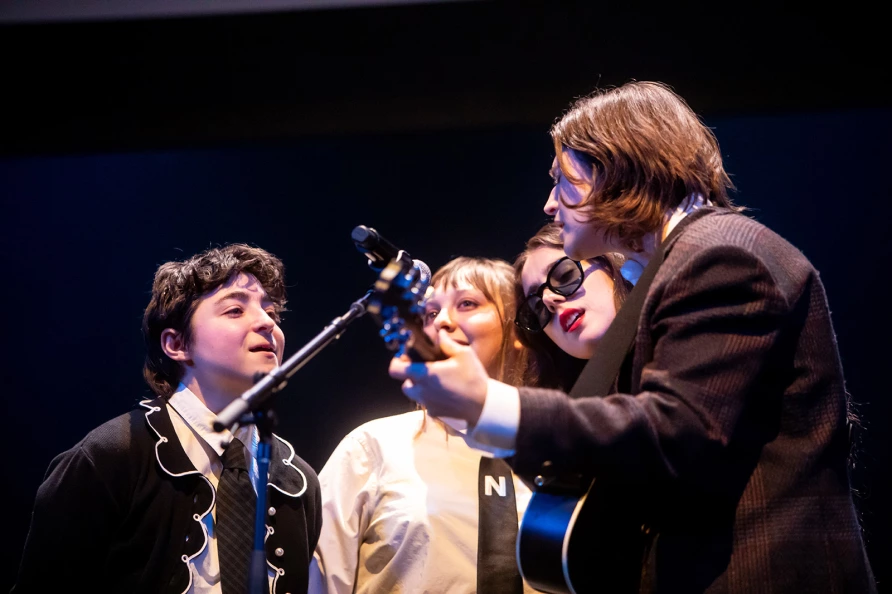 Claude, Annie DiRusso, Samia & Hank at The Ally Coalition Talent Show 2025  at Skirball Center