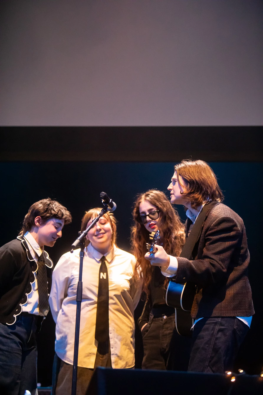 Claude, Annie DiRusso, Samia & Hank at The Ally Coalition Talent Show 2025  at Skirball Center