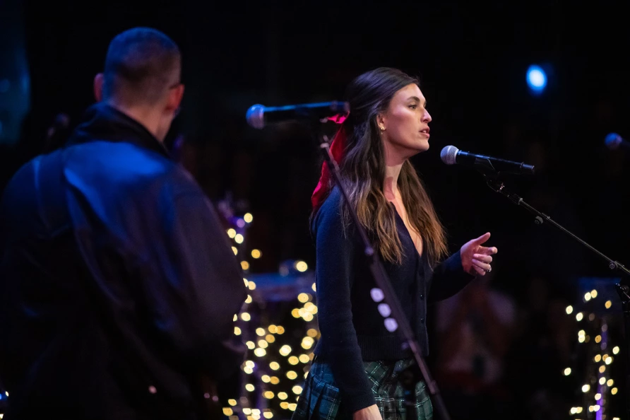 Rainey Qualley with Bleachers at The Ally Coalition Talent Show 2025  at Skirball Center