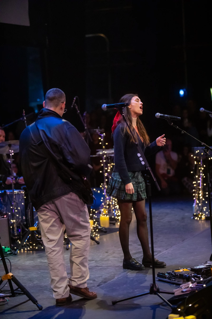 Rainey Qualley with Bleachers at The Ally Coalition Talent Show 2025  at Skirball Center