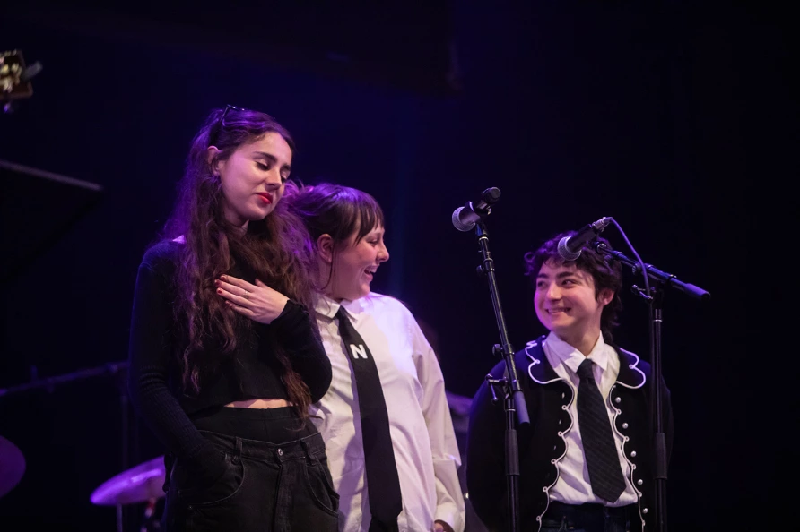 Samia, Annie DiRusso & Claude at The Ally Coalition Talent Show 2025  at Skirball Center