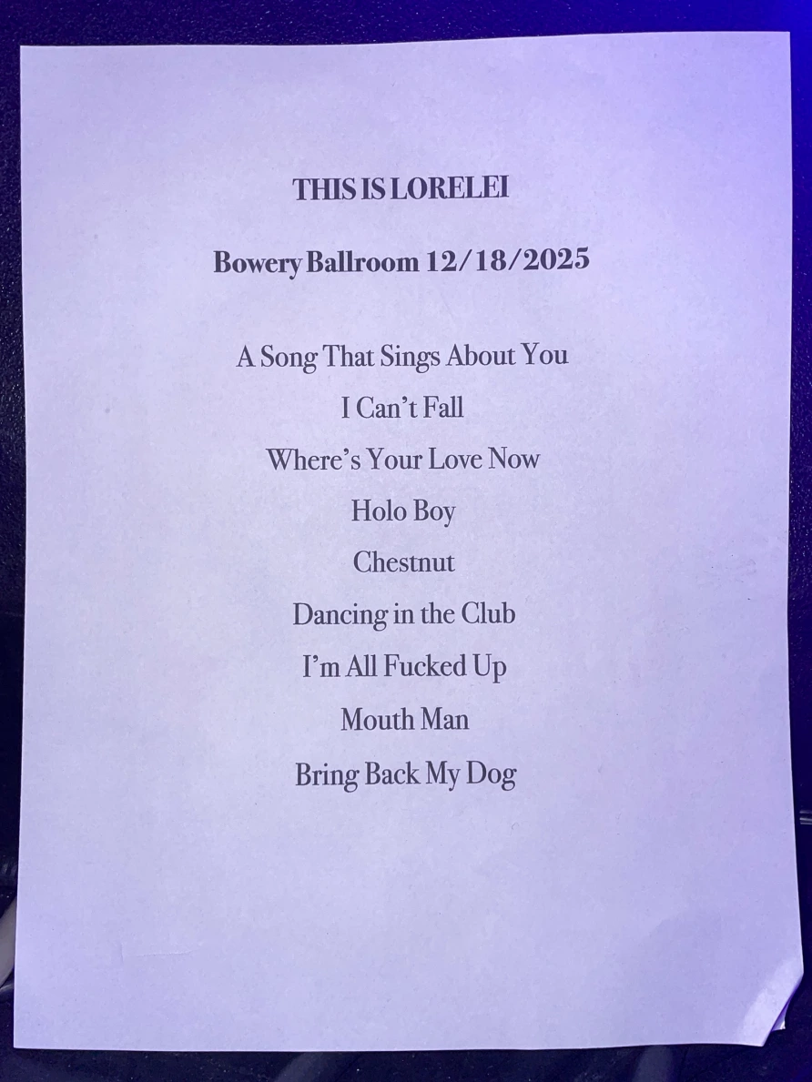 This is Lorelei at Bowery Ballroom: Hanukkah 2025 night 5