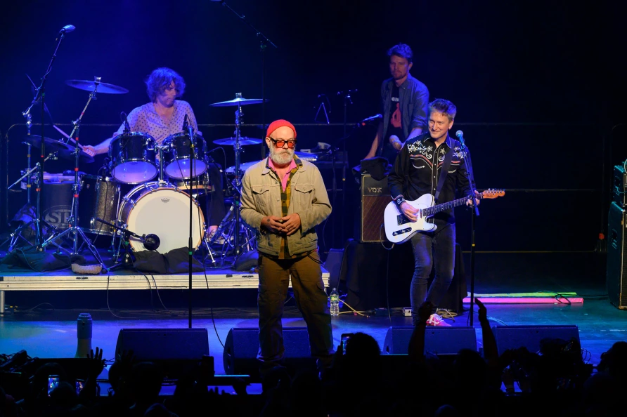 Michael Shannon & Jason Narducy with Michael Stipe at Brooklyn Steel