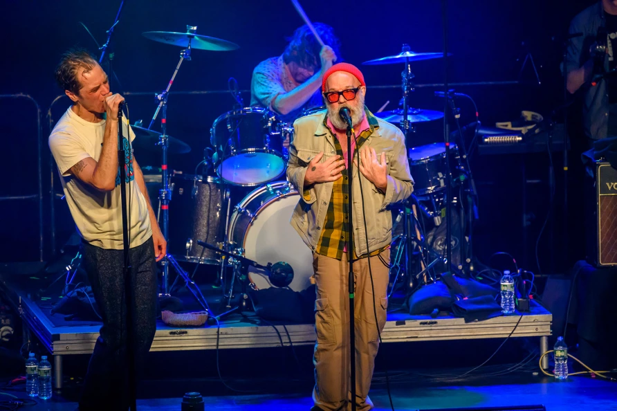 Michael Shannon & Jason Narducy with Michael Stipe at Brooklyn Steel