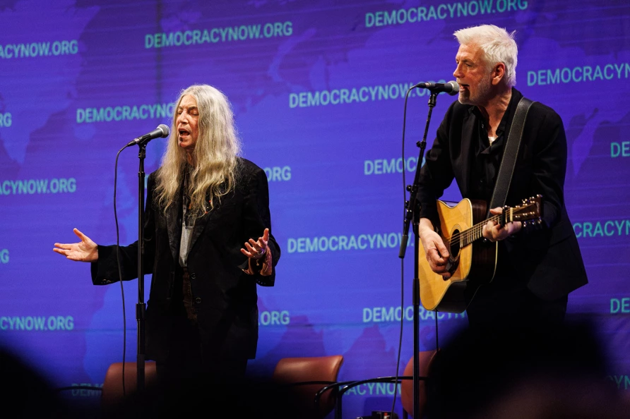 Patti Smith & Tony Shanahan at Democracy Now! at Riverside Church