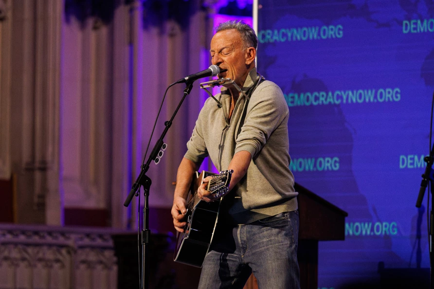 Bruce Springsteen at Democracy Now! at Riverside Church