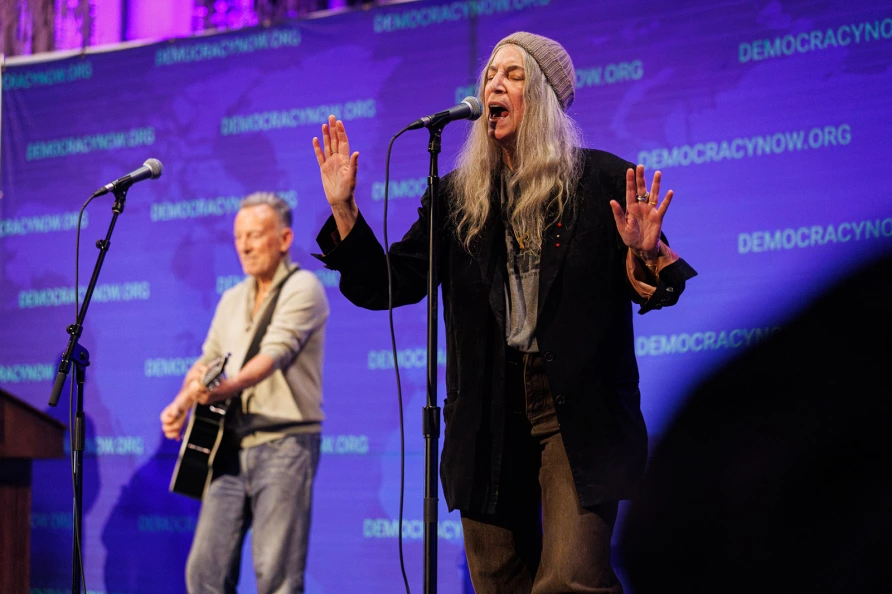 Patti Smith & Bruce Springsteen at Democracy Now! at Riverside Church