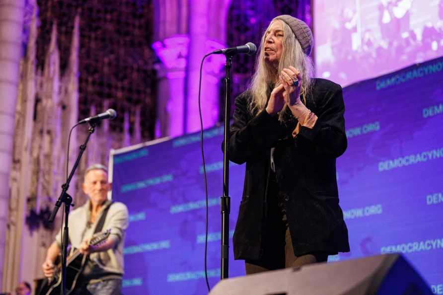 Patti Smith & Bruce Springsteen at Democracy Now! at Riverside Church