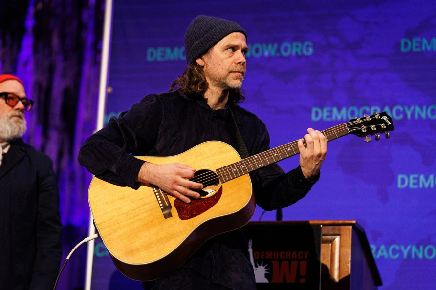 Aaron Dessner at Democracy Now! at Riverside Church