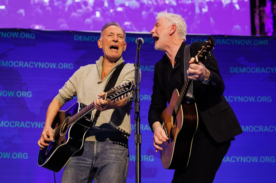 Bruce Springsteen & Tony Shanahan at Democracy Now! at Riverside Church