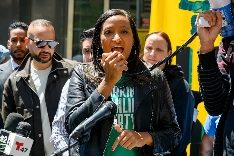 Jasmine Gripper at Hands of NYC Rally at 26 Federal Plaza