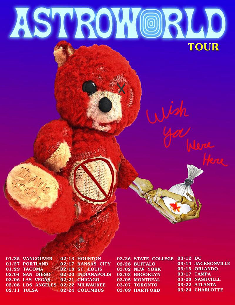 Travis Scott announces more Astroworld tour dates, including 2 new 