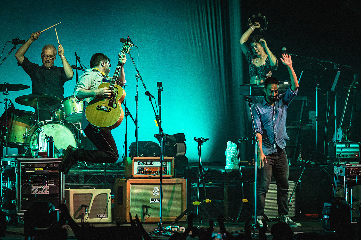 Decemberists Singer The Decemberists brought out Lin-Manuel Miranda at SummerStage in ...