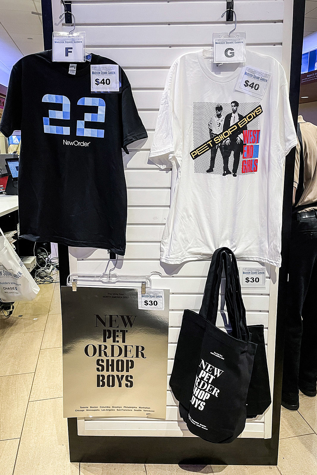 new order x pet shop boys tour Tシャツ