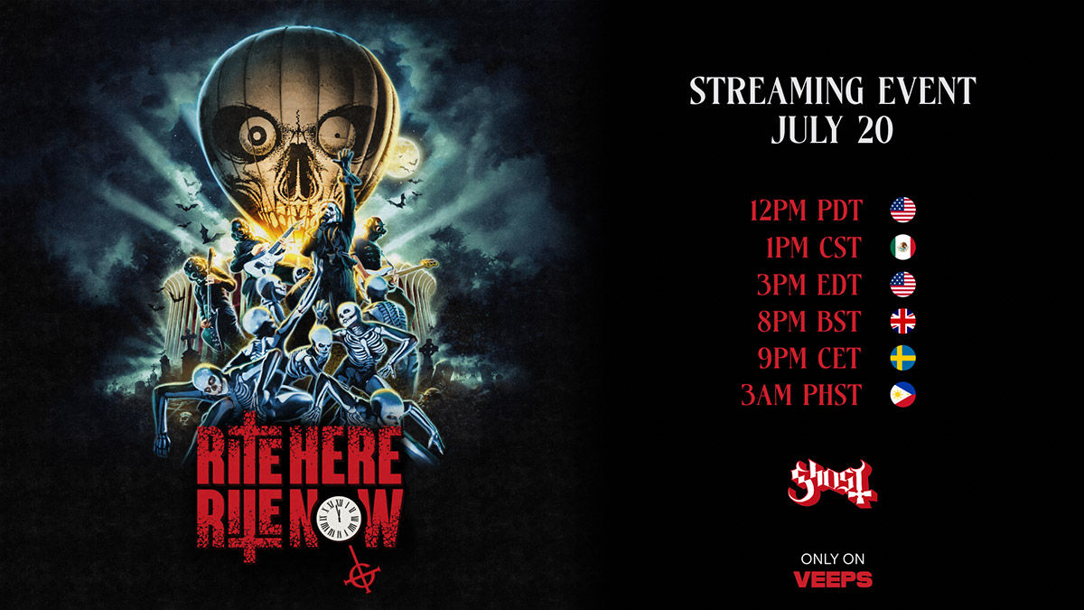GHOST announce streaming event for new film 'Rite Here Rite Now'