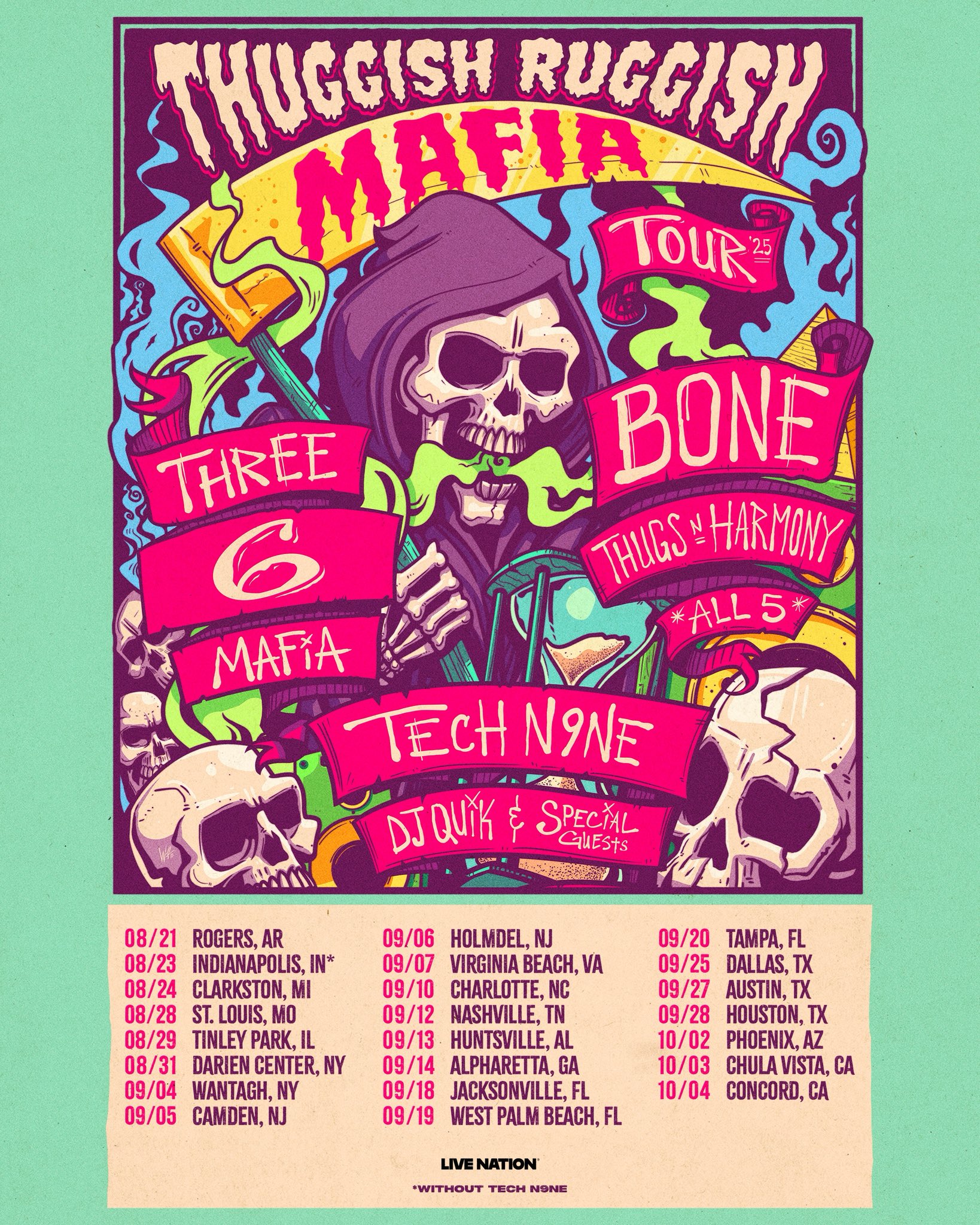 Three 6 Mafia & Bone Thugs-N-Harmony announce tour, with Tech N9ne