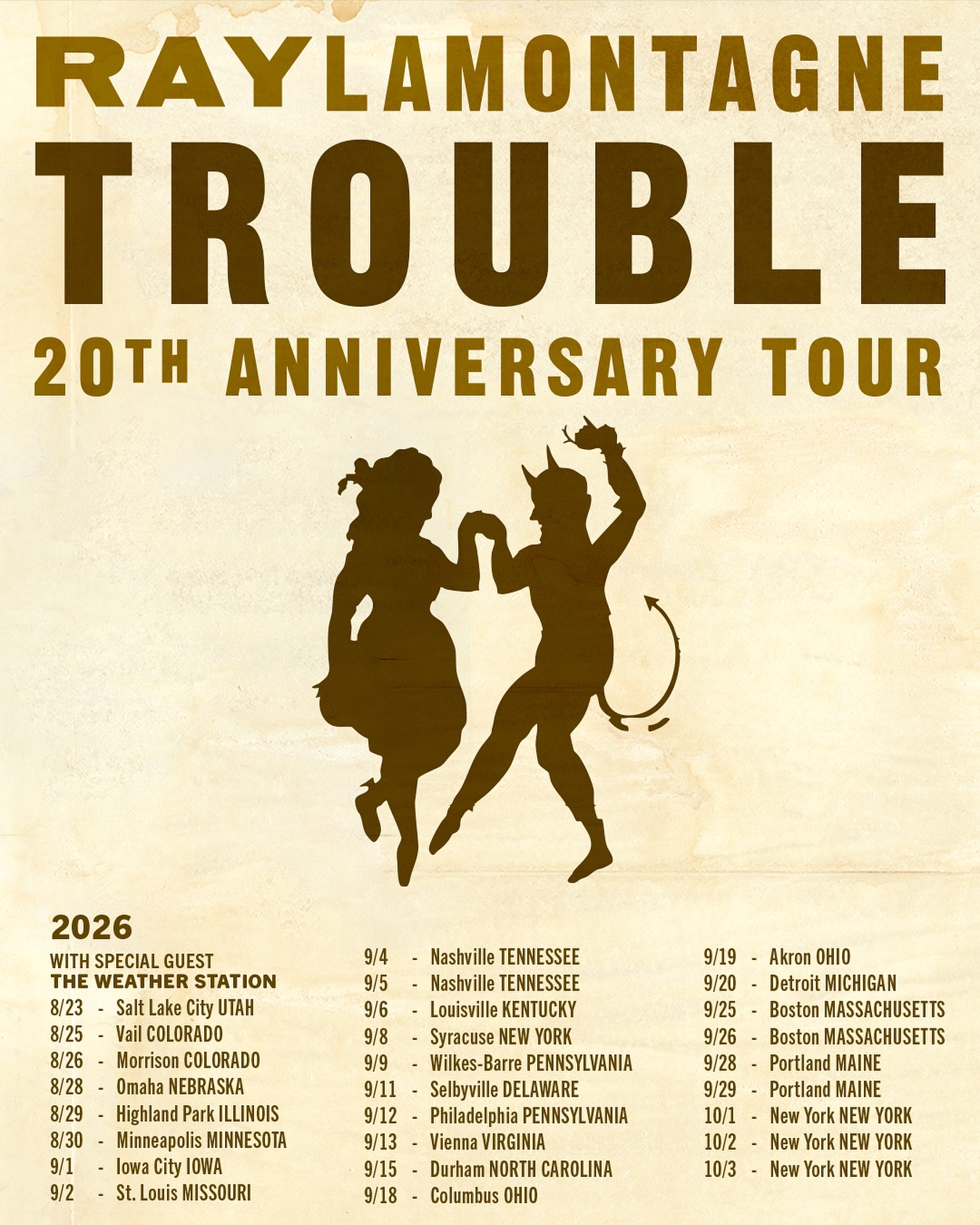 ray lamontagne weather station 2026 tour