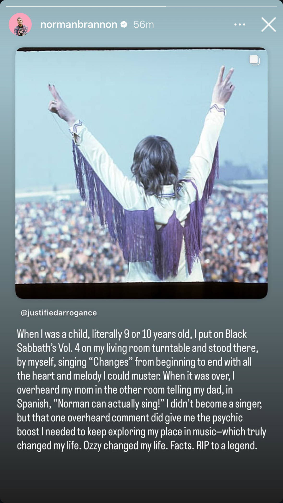 Norman Brannon Ozzy tribute