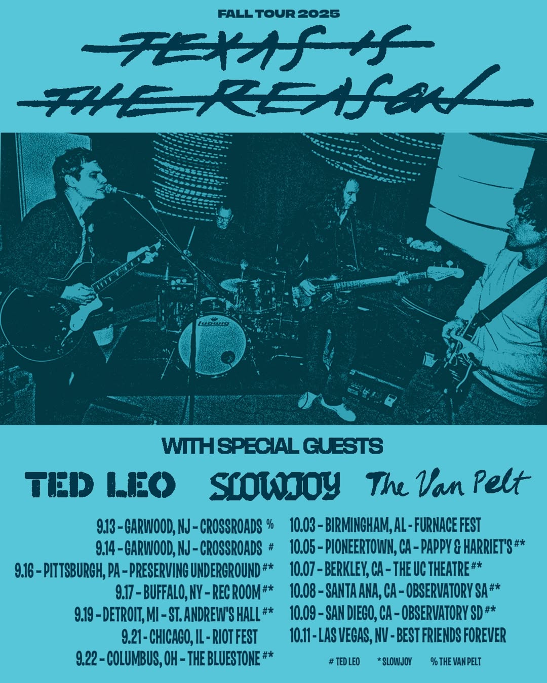 texas is the reason tour poster with openers