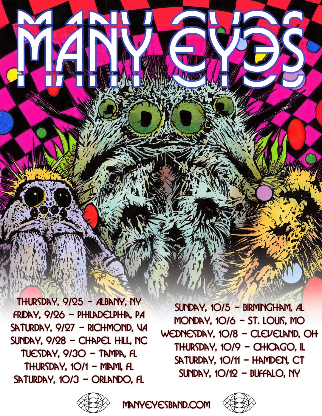 many eyes 2025 tour dates