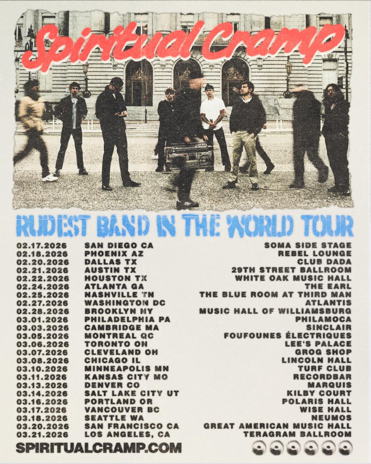 spiritual cramp tour poster