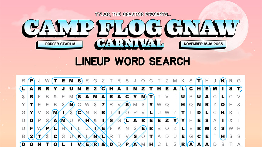 Camp Flog Gnaw 2025 lineup: Doechii, Clipse, Childish Gambino, Clairo, A$AP Rocky, Tyler The Creator, more