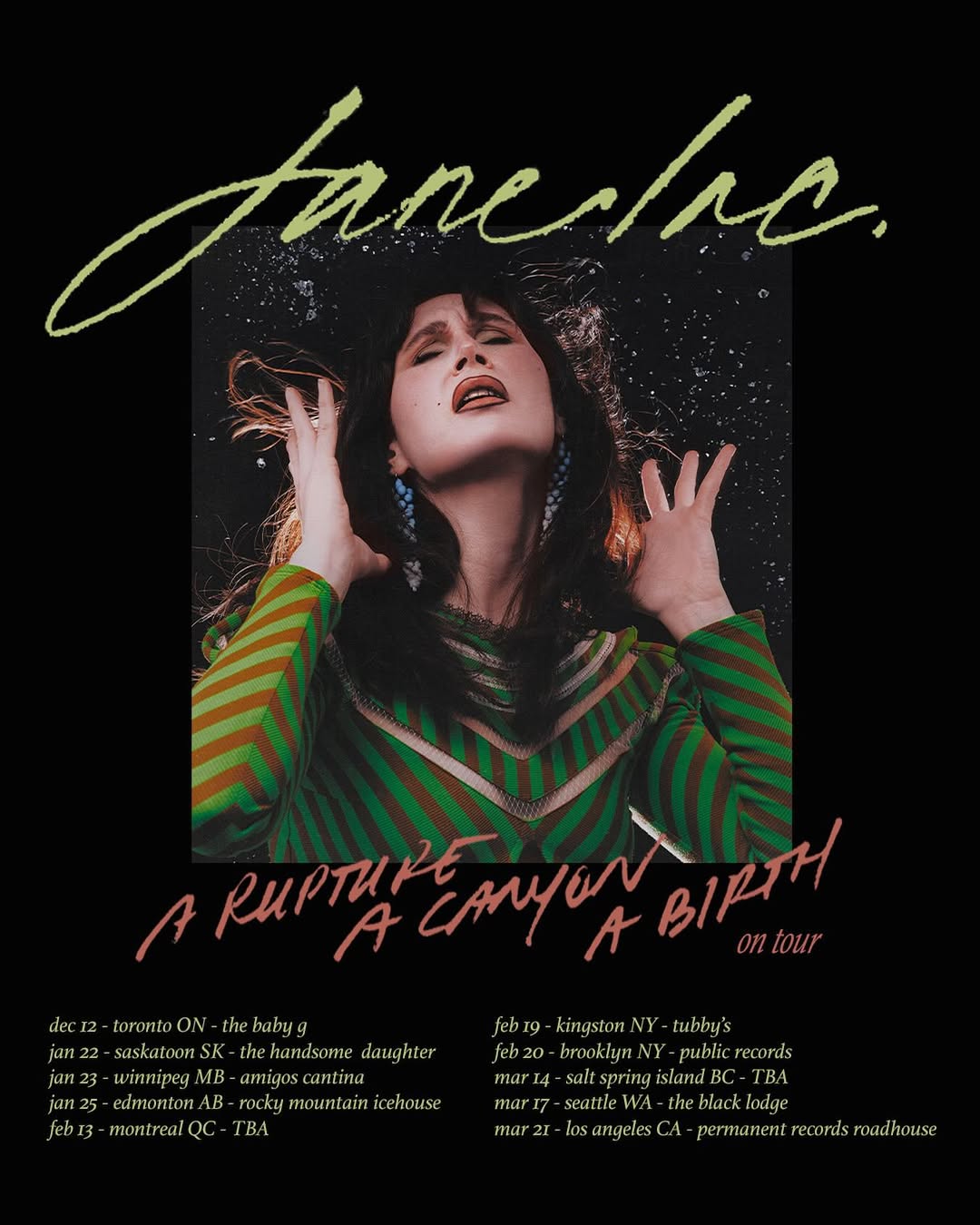 jane inc 2026 tour