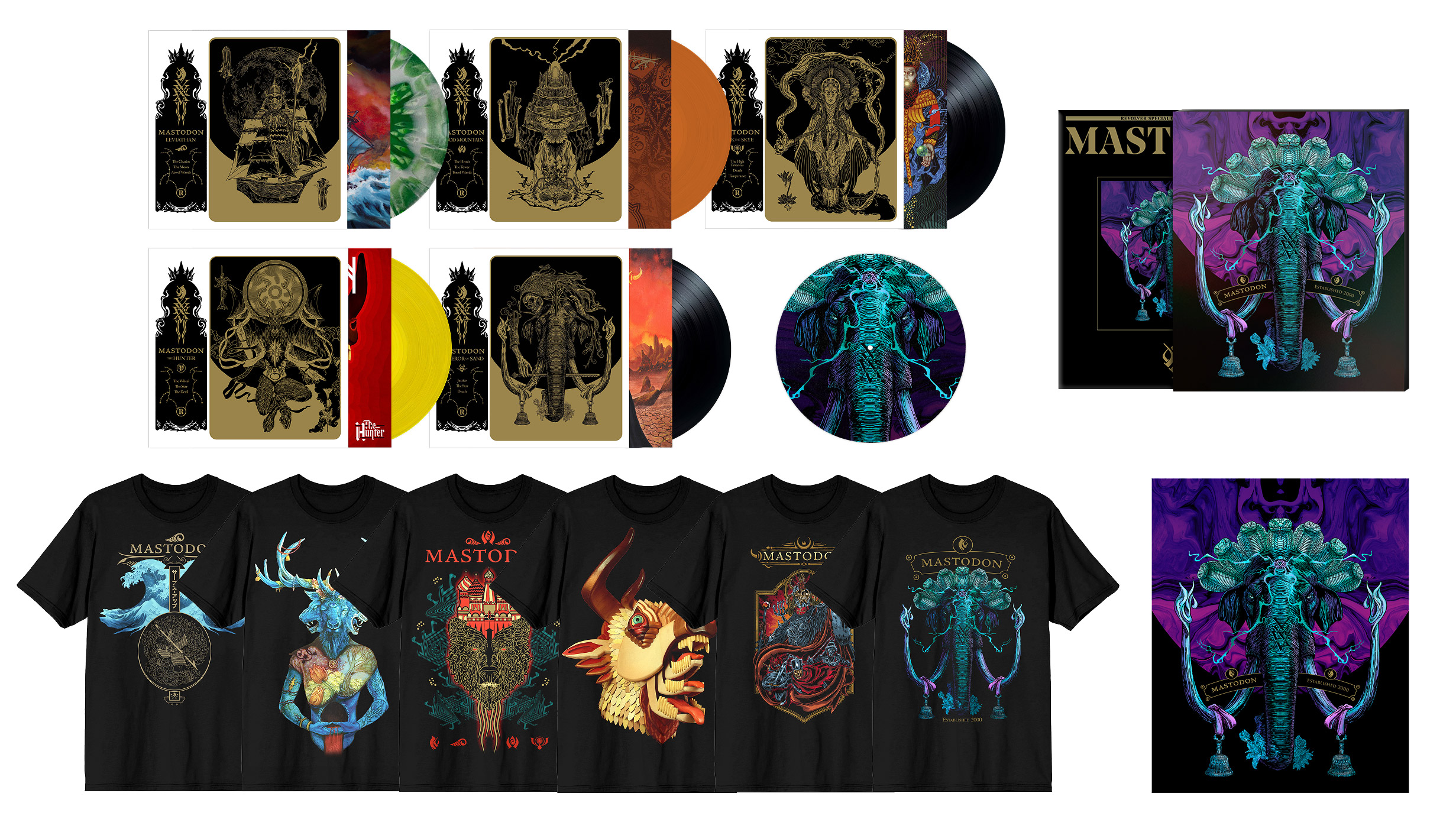 Mastodon: new limited color vinyl variants, collector’s mag, t-shirt & more for pre-order