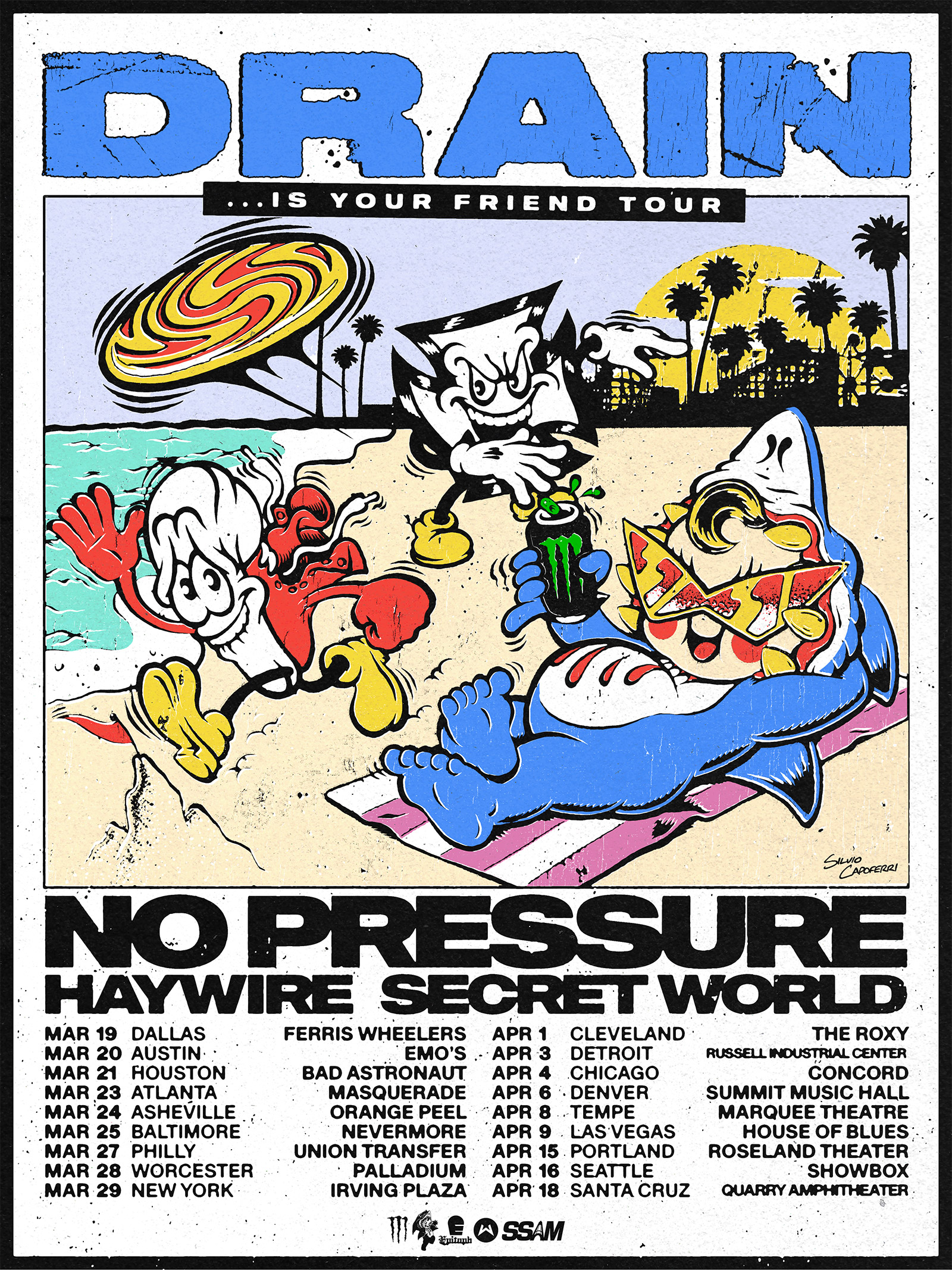 Drain Announce 2026 Tour With No Pressure Haywire Secret World Drain 2026tour 
