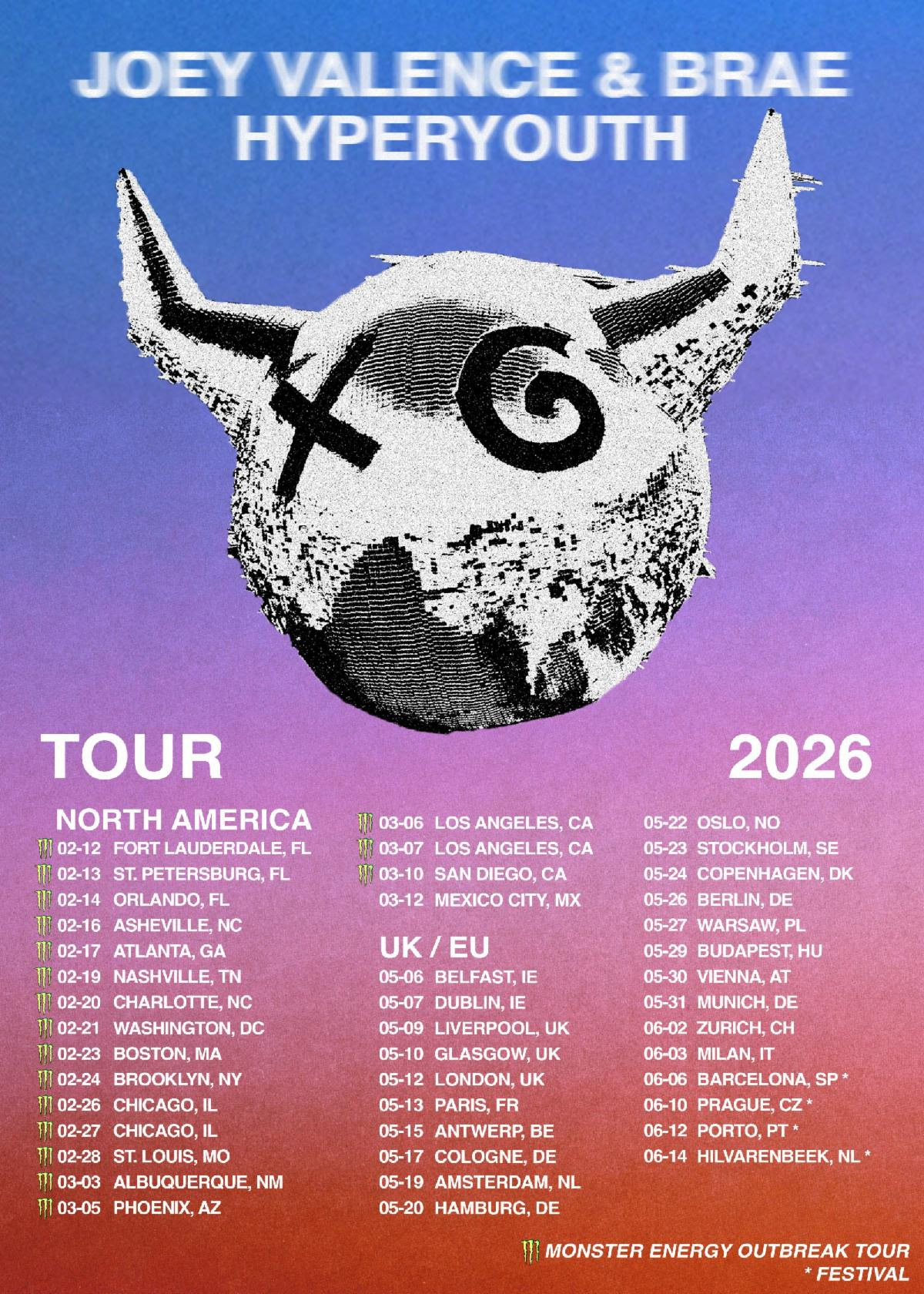 joey valence and brae 2026 tour