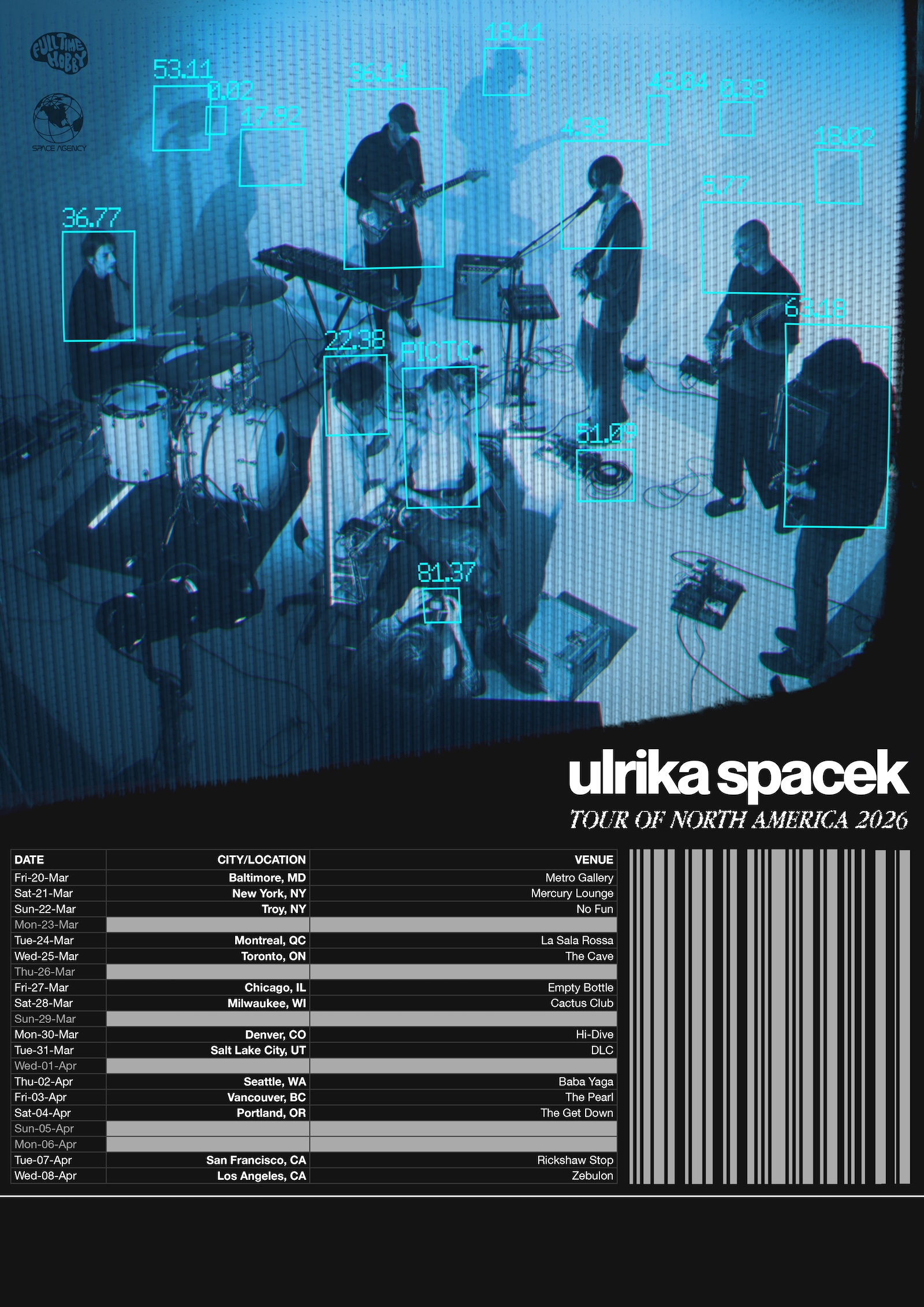 Ulrika Spacek - US Tour Poster