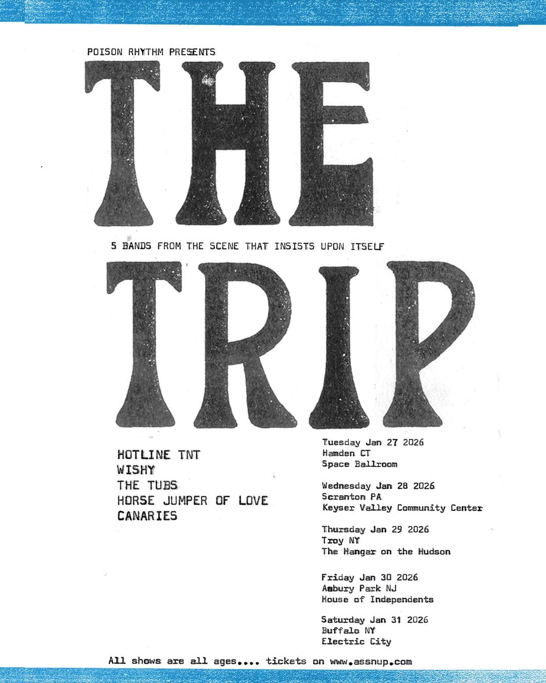 the trip tour hotline tnt wishy tubs