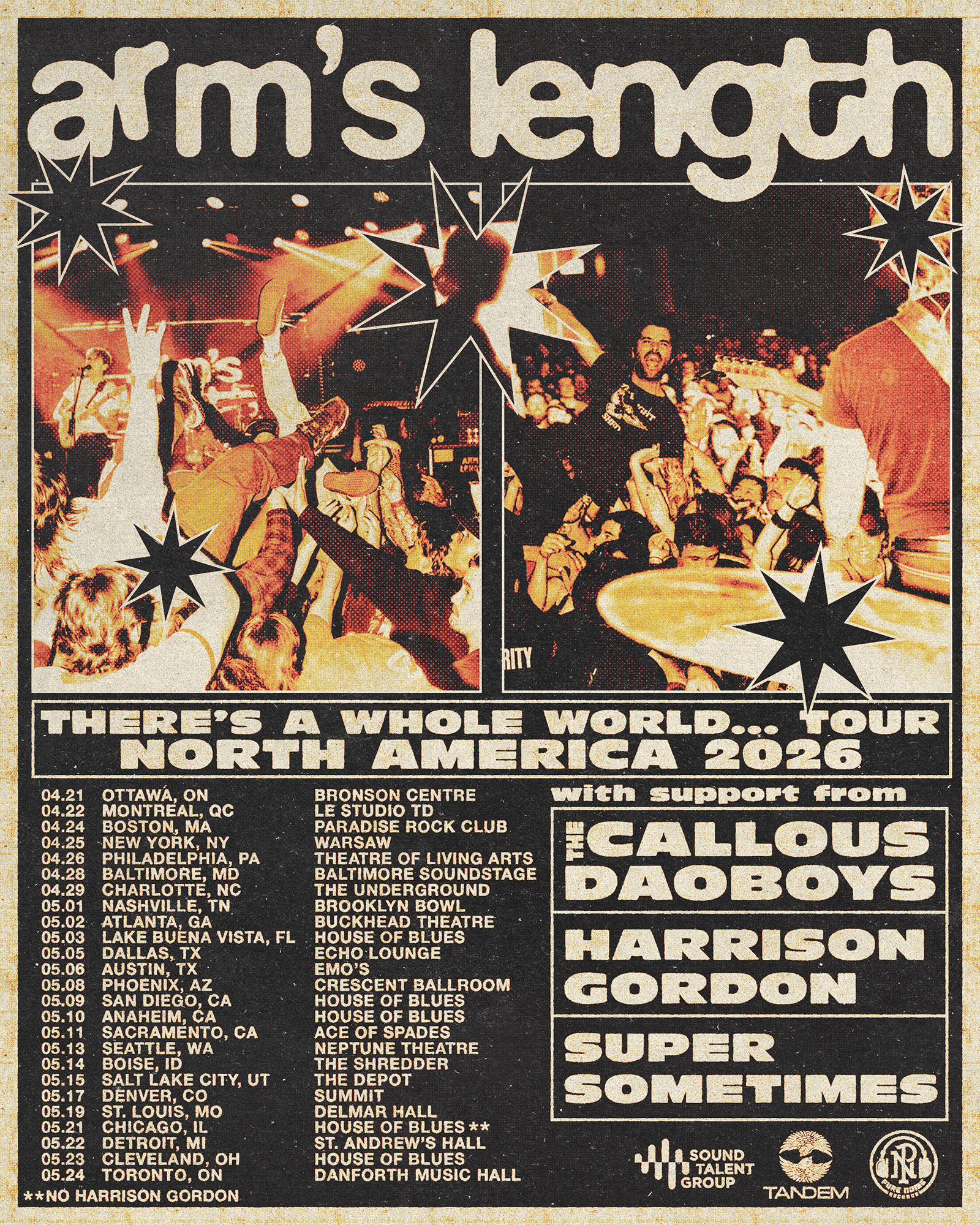 Arm's Length 2026 tour