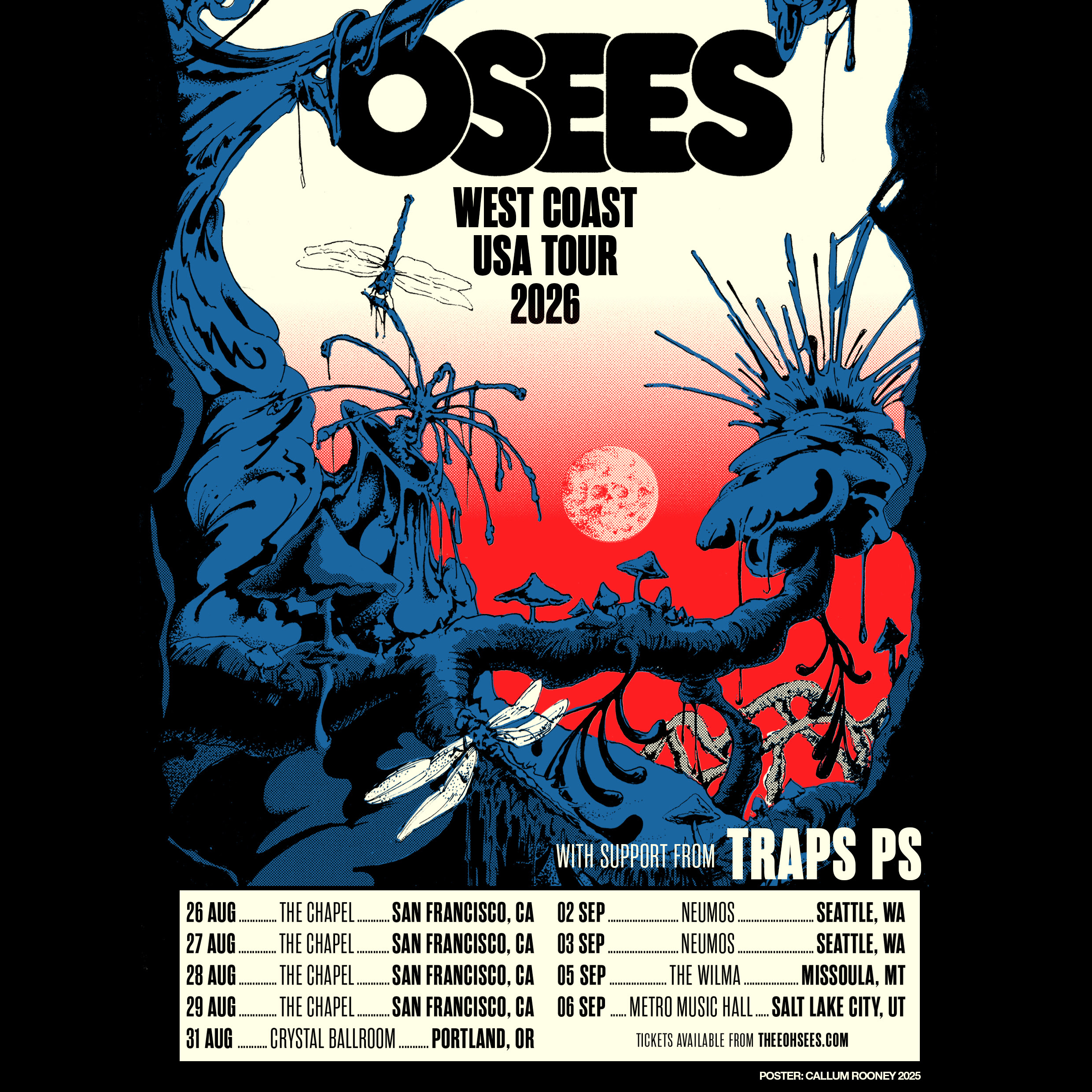 osees west coast tour 2026