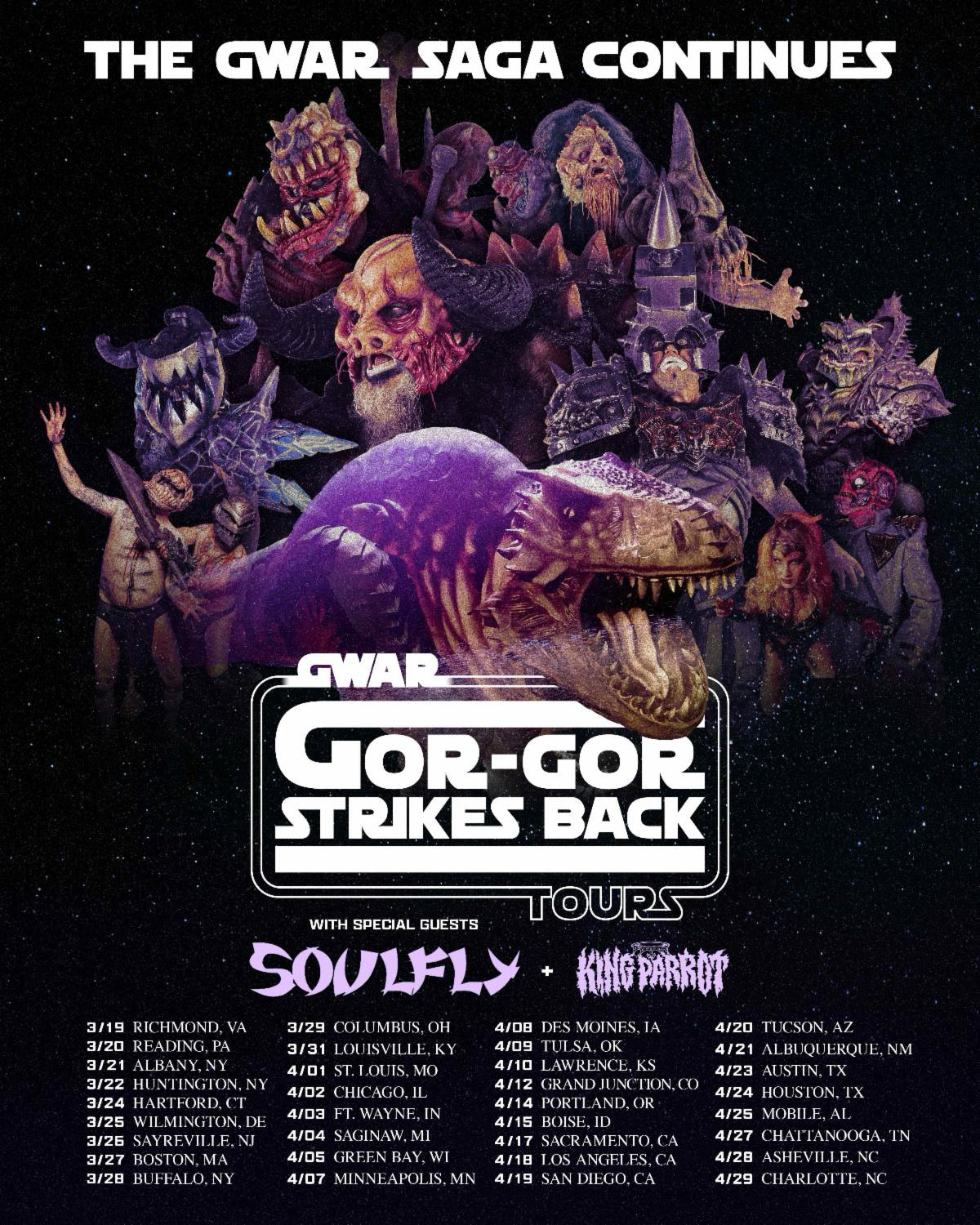 GWAR 2026 tour